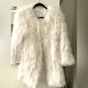 Real ostrich fur coat